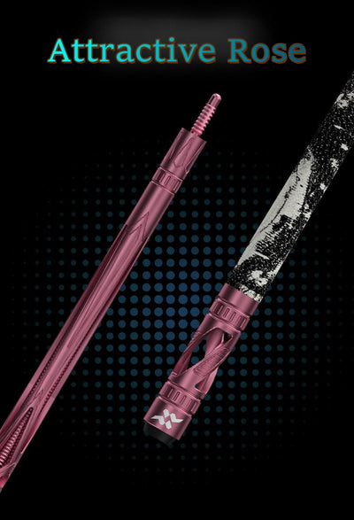 Aluminum Alloy Metal Pool Cue Carbon Fiber Pool Cue ROSE