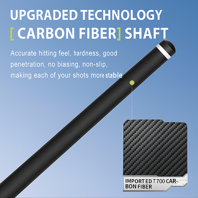 Carbon fiber metal pool cue