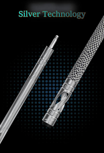 Aluminum Alloy Metal Pool Cue Carbon Fiber Pool Cue SILVERY